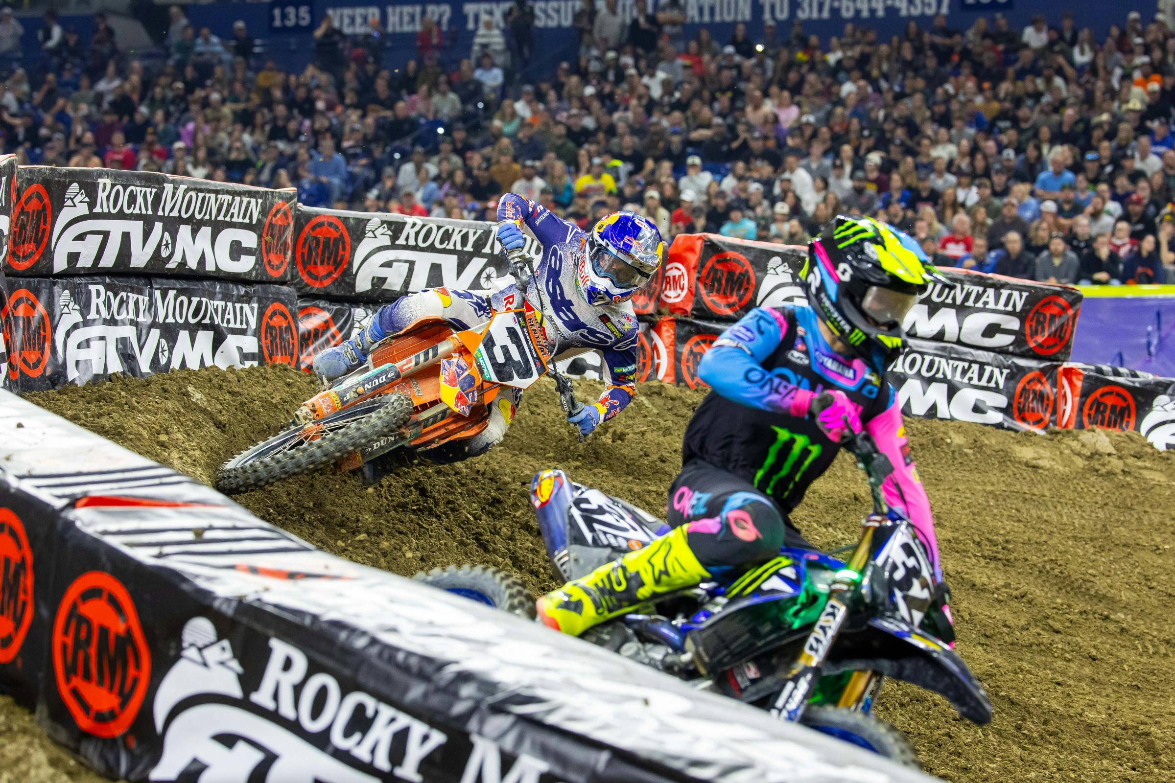 Tying for the overall win and taking second place is, for Tomac, a frustrating night.